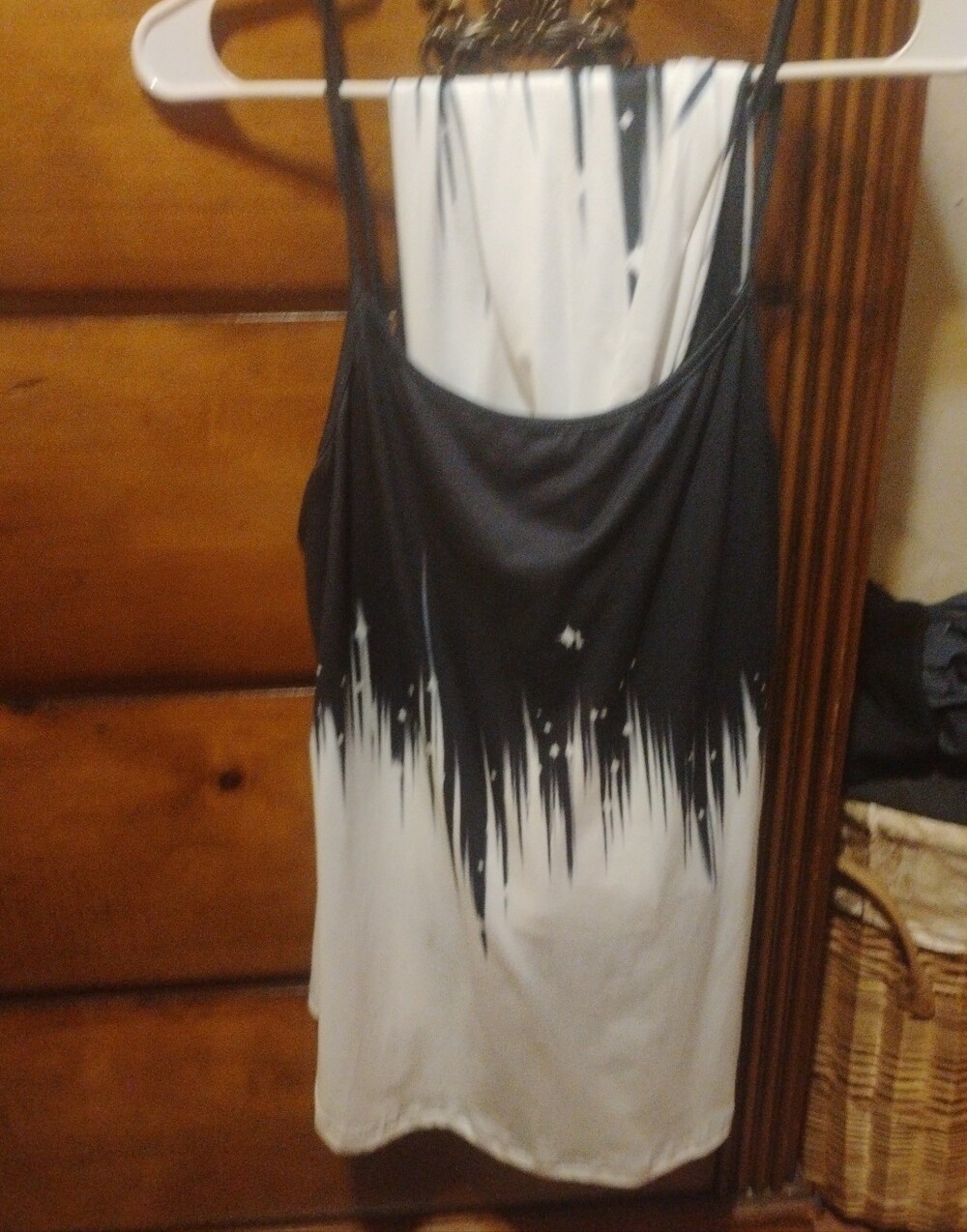adidas Black and White Gradient Spaghetti-Strap Tank